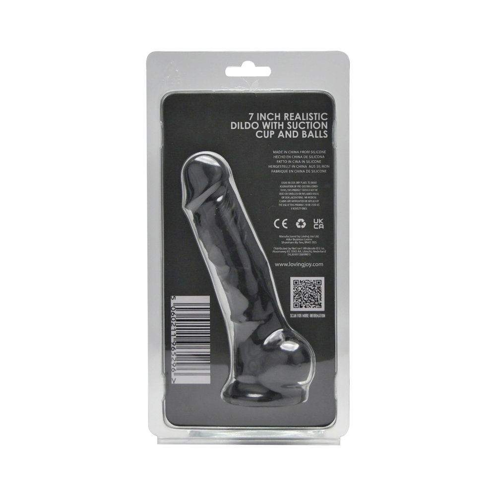 n12029-loving-joy-7-inch-realistic-silicone-dildo-with-suction-cup-and-balls-black-new-pkg-bk