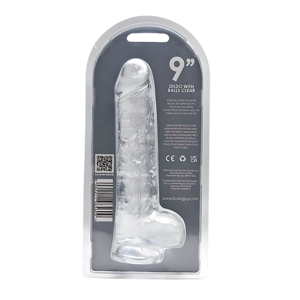 n12188-loving-joy-9-inch-dildo-with-balls-clear-new-pkg-back