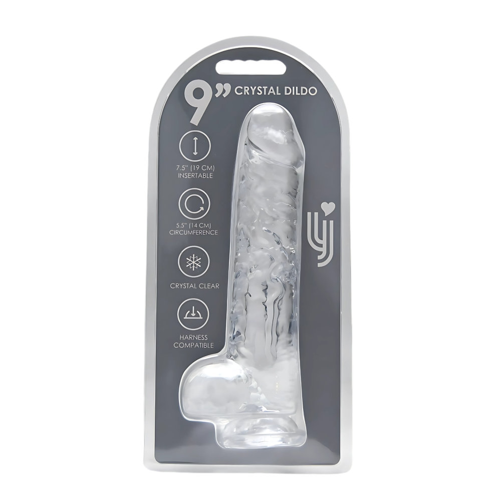 n12188-loving-joy-9-inch-dildo-with-balls-clear-new-pkg